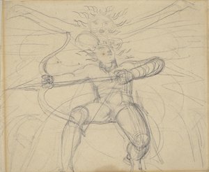 Hyperion, from a Study for Grays Poems, Page 46 by William Blake